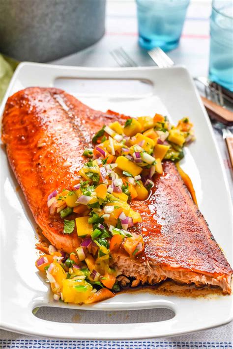 mango fish|Easy Mango Salsa Salmon .